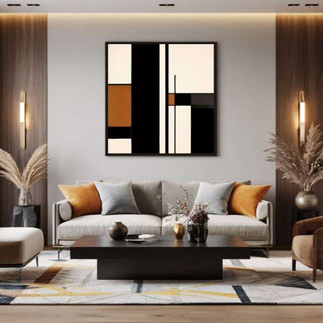 Minimalist Abstract Geometric Color Block Canvas Print (Creator Uploaded)