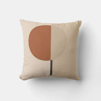 Minimalist Abstract Geometric Throw Pillow 