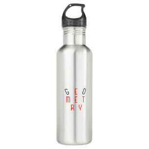 Minimalist Abstract Geometry Optical Illusion Fiel Stainless Steel Water Bottle