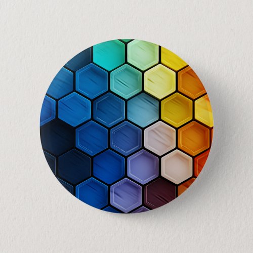 Minimalist Abstract Honeycomb Pattern Button
