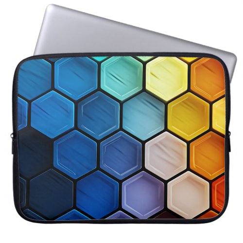 Minimalist Abstract Honeycomb Pattern Laptop Sleeve