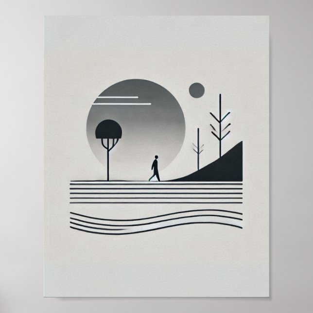 Minimalist Abstract Human Journey Wall Art (Front)