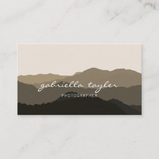 Minimalist Abstract Landscape Photographer Script Business Card