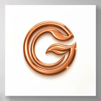 Minimalist Abstract Letter G  Acrylic Photo Tile