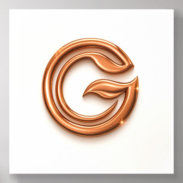 Minimalist Abstract Letter G  Acrylic Photo Tile (Front Set)