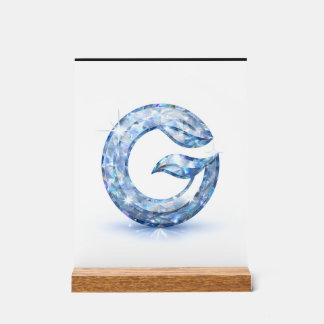 Minimalist Abstract Letter G  Acrylic Sign