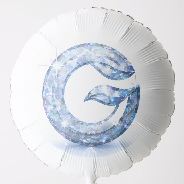 Minimalist Abstract Letter G  Balloon (Front)