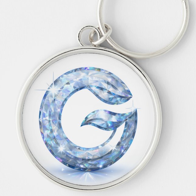 Minimalist Abstract Letter G  Keychain (Front)