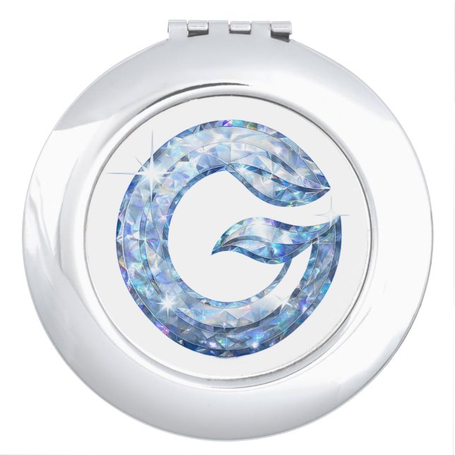 Minimalist Abstract Letter G – Modern Geometric De Compact Mirror (Front)