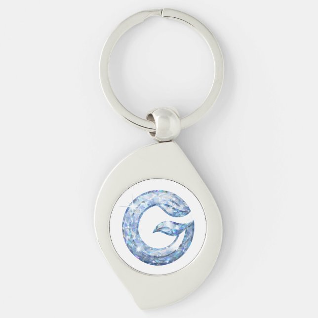 Minimalist Abstract Letter G – Modern Geometric De Keychain (Front)