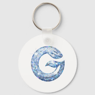 Minimalist Abstract Letter G – Modern Geometric De Keychain