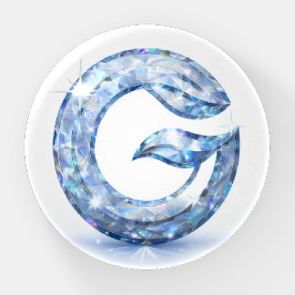 Minimalist Abstract Letter G  Paperweight