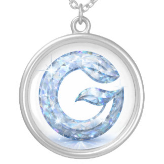 Minimalist Abstract Letter G  Silver Plated Necklace