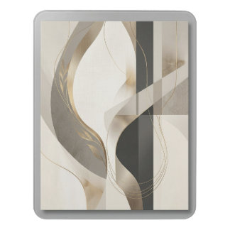 Minimalist Abstract Luxury Neutral Geometric Elega Door Sign