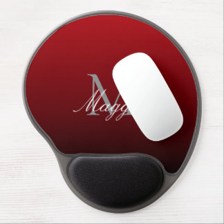 minimalist abstract marsala red burgundy maroon gel mouse pad