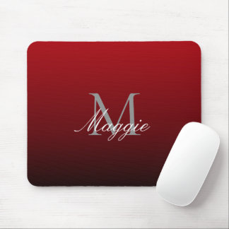 minimalist abstract marsala red burgundy maroon mouse pad