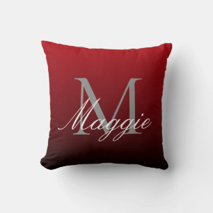 minimalist abstract marsala red burgundy maroon throw pillow