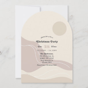 Minimalist Abstract Modern Arch Christmas Party Invitation