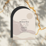 Minimalist Abstract Modern Arch Christmas Party Invitation<br><div class="desc">Host your holiday celebration in style with this modern arch Christmas party invitation, featuring a minimalist abstract landscape in warm neutral tones. The unique arched silhouette adds a contemporary touch, while the soft organic shapes create a chic, inviting look. Perfect for boho, mid-century, or modern holiday gatherings, this fully customizable...</div>