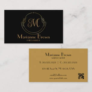Minimalist Abstract Modern Black Business Card