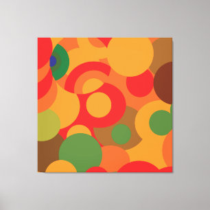 Minimalist Abstract Modern Orange Geometric art Canvas Print