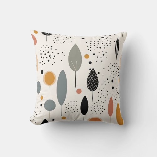 Minimalist Abstract Neutral Pattern Throw Pillow