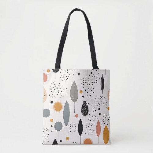 Minimalist Abstract Neutral Pattern Throw Pillow Tote Bag