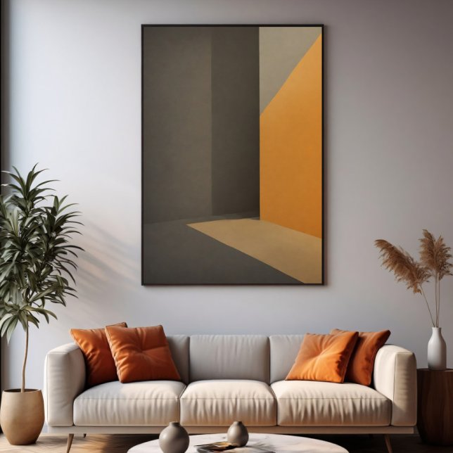 Minimalist Abstract Orange and Gray Poster (Creator Uploaded)