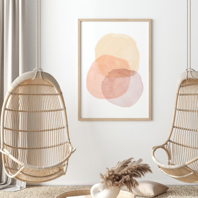 Minimalist Abstract Pastel Watercolor Shapes Poster (Creator Uploaded)