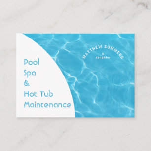 Minimalist Abstract Pool Water Ripples    Business Card