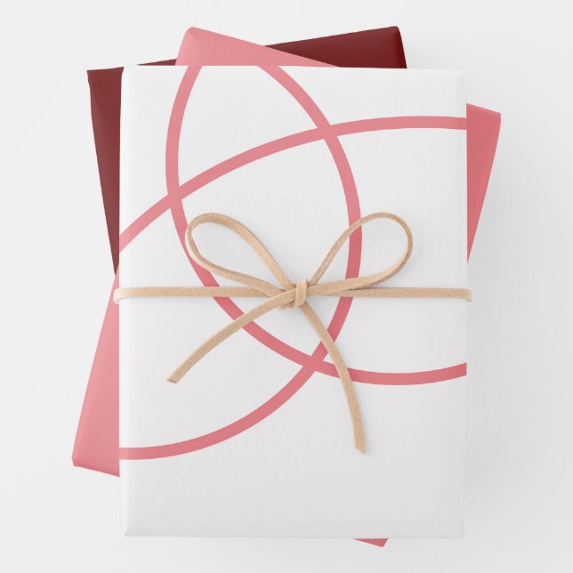 Minimalist abstract simple geometric  wrapping paper sheets (In situ)