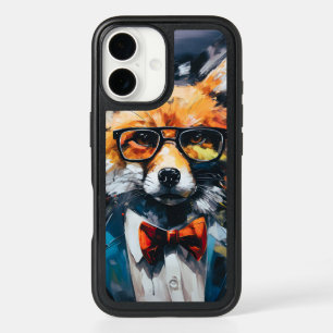 Minimalist Abstract Suited Fox iPhone 16 Case