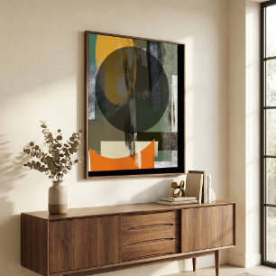 Minimalist abstract trendy artistic colorful poster