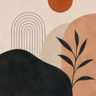 Minimalist Abstract Wall Art Print Neutral Living