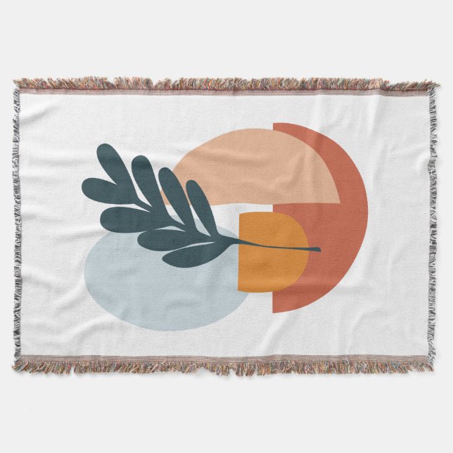 Minimalist Abstract Wall Art Throw Blanket (Front)
