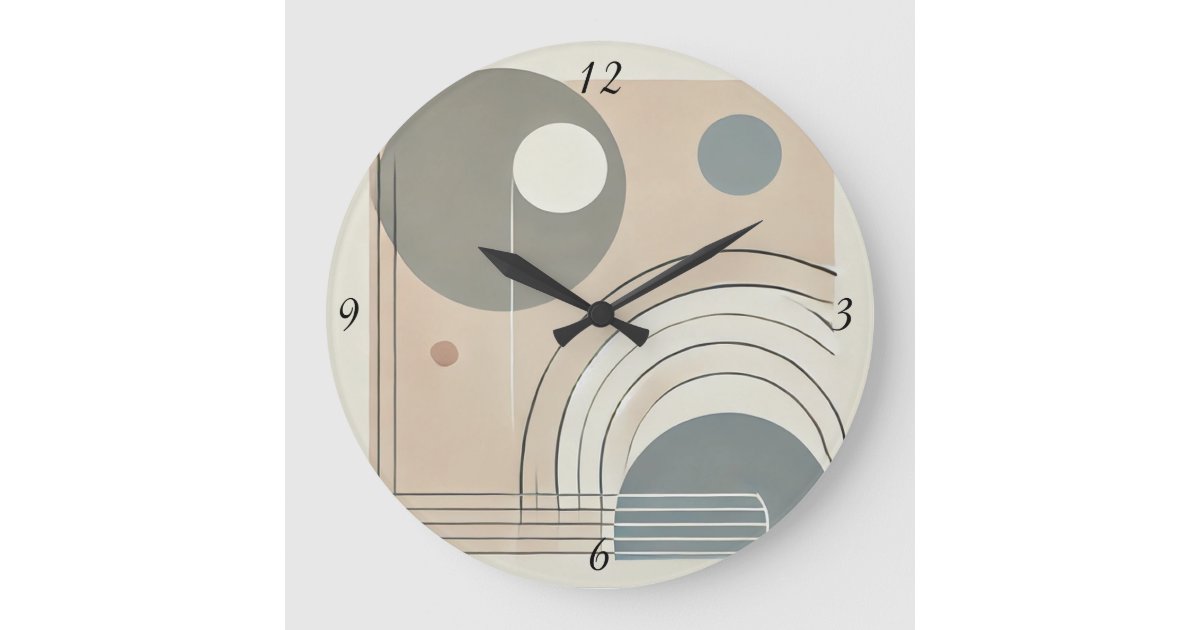 Abstract Wall Clocks Minimalist Abstract Wall Clock | Zazzle