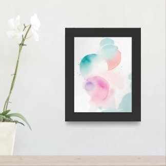 minimalist abstract watercolor framed art