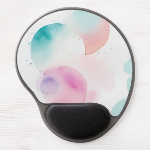 minimalist abstract watercolor gel mouse pad