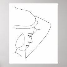 Minimalist Abstract Woman Line Art