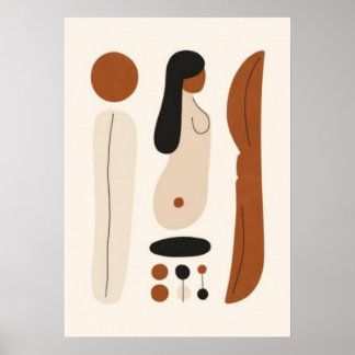 Minimalist Abstract Woman Wall Art | Modern