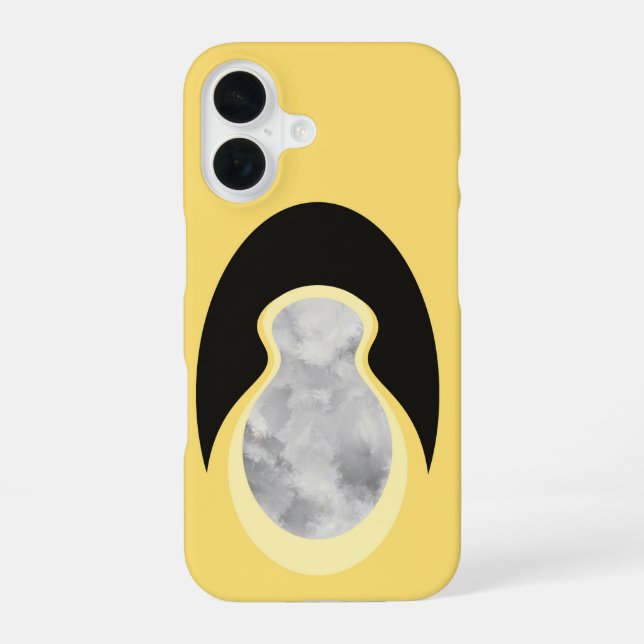 Minimalist Abstract Yellow Cloud-Seed iPhone Case (Back)