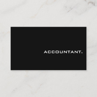 Minimalist Accountant Two Side Business Card