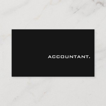Minimalist Accountant Two Side Business Card by BusinessTemplate at Zazzle