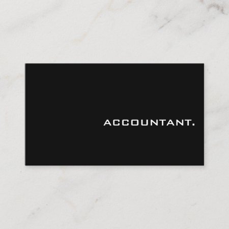 Minimalist Accountant Two Side Business Card