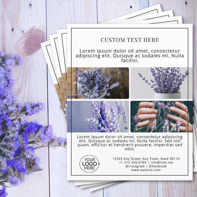Minimalist Add Your Logo Photo Collage Promo Flyer (Minimalist Add Your Logo Photo Collage Promo Flyer)