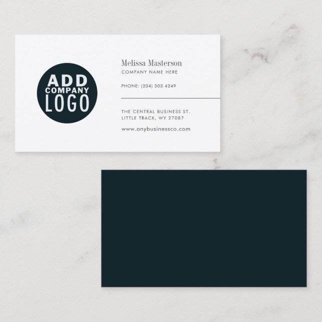 Minimalist Add your Logo Professional Business Card (Front/Back)