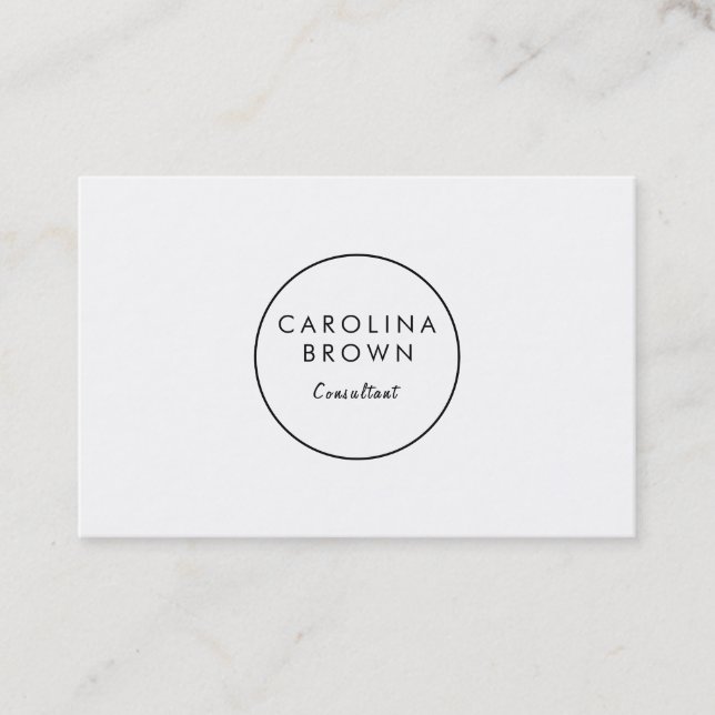 Minimalist Adorable Professional Business Card (Front)