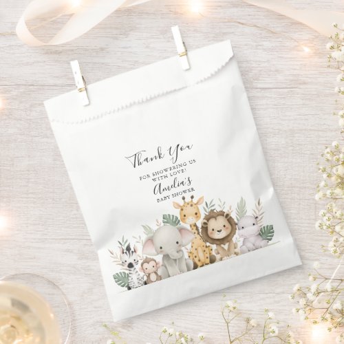 Minimalist Adventure Woodland Animals Baby Shower Favor Bag