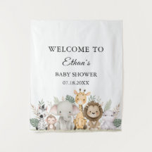 Minimalist Adventure Woodland Animals Baby Shower