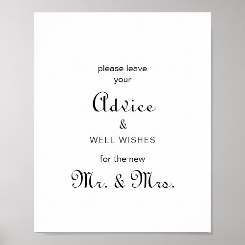 Minimalist Advice and Well Wishes  Poster